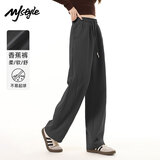 MJ STYLE窄版香蕉裤女2025年秋季高腰抽绳小个子宽松休闲直筒阔腿运动卫裤