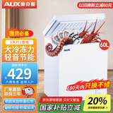 奥克斯（AUX）小冰柜家用小型冷冻保鲜迷你冷藏商用卧式冷柜单用储母乳柜节能省电 160升级减霜可囤100斤肉 60L 60L
