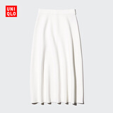 优衣库女装罗纹针织喇叭裙478325 01 乳白色 S /155/64A