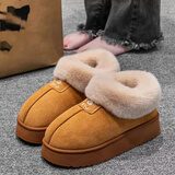俞兆林（YUZHAOLIN）棉拖鞋女全包跟可外穿室内家居棉鞋外穿加绒雪地靴 YX029