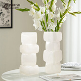 墨斗鱼高级感轻奢客厅玻璃花瓶 生日礼物摆件插花水培富贵竹花瓶桌面