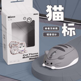 AKKO猫猫蓝牙无线鼠标便携可爱女生高颜值三模鼠标笔记本电脑静音办公2.4G双模干电池鼠标 米姆