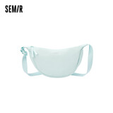 森马（Semir）单肩斜挎包马卡龙色饺子包日系胸包腰包女105225153009