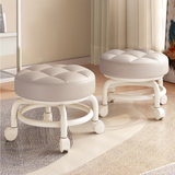 华恺之星凳子家用矮凳美缝吧台凳带娃神器学步美甲圆凳小凳子BY687白色