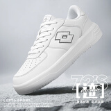 乐途（LOTTO）板鞋男鞋2025秋季官方平底鞋休闲运动鞋空军一号防滑情侣小白鞋子 白色（男款） 39