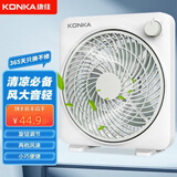 康佳（KONKA）电风扇台式转页扇鸿运扇迷你小风扇学生宿舍家用转叶扇桌面风扇节能台扇五叶风扇遥控风扇 【迷你款】三叶桌面+无转页