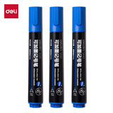 得力（deli）粗头大容量可加墨记号笔 物流家庭快递签字办公文具马克笔记号笔 蓝 10支/盒 SK300