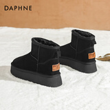 达芙妮防水雪地靴女款冬季2025新款加绒加厚低帮靴子女鞋保暖棉鞋短靴