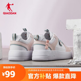 乔丹女鞋板鞋学生皮面小白鞋撞色通勤增高运动革面休闲鞋情侣