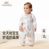 英氏（YEEHOO）夹棉连体衣动态恒温婴儿衣服秋冬保暖新生儿衣服精梳棉宝宝爬服