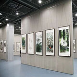 展厅活动隔断墙大堂推拉折叠门博物馆展板画廊移动隔断 木饰面