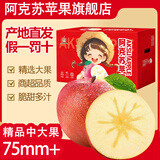 阿克苏苹果源头直发新疆阿克苏冰糖心苹果新鲜当季应季时令丑苹果水果红富士 10斤【精品中大果】单果75-85mm 净重8.5斤