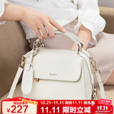 金狐狸（FOXER）头层牛皮女士包包女包大容量单肩斜挎包手提枕头包轻奢生日礼物
