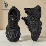 U.S. POLO ASSN.保罗男鞋秋冬新款老爹鞋男厚底运动跑步休闲鞋子男