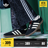 adidas「T头鞋」STADT经典时尚薄底运动板鞋男女阿迪达斯三叶草   黑色/汉玉白/浅猩红   41