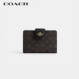 蔻驰（COACH）【品牌直供】礼物女士拉链钱包深棕色CW786
