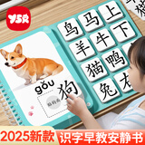 奕思瑞识字早教安静书粘贴撕撕书婴儿2至6岁幼儿园认字看图学前识字卡片