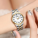 路易爵伦老人手表男款大数字正品商务中老年送爸妈防水夜光机械石英表女士