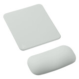 SANWA SUPPLY 果冻人体工学硅胶腕托鼠标垫腕托套装 纯色手托手腕垫 柔软可水洗 办公游戏 GY 浅灰色