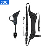 JJC 相机手腕带 快枪手 适用于佳能R52 R8 R7 R50 R6II 5D4 90D尼康D850 D7500松下S5II S5M2微单单反 蓝色 金属底座+快摄肩带