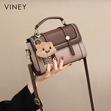 viney新款斜挎包包女包高级感手提单肩包生日新年礼物送女生女友 【卡其】送老婆实用轻奢小方包 小众时尚品牌百搭洋气小包