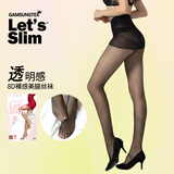 Let's slim丝袜超薄黑丝性感连裤袜美腿隐形防勾丝袜子压力薄袜内衣光腿神器 8D黑色 1双 均码