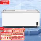 弗拉威 商用冷柜岛柜卧式冰柜商用大容量超市展示柜欧岛保鲜柜冰箱展示柜 商用冷柜大容量冰柜冷柜 2.0米1米加深数显铜管展柜-白色 1