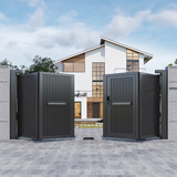 铁艺庭院电动门铝合金别墅遥控大门小区户外乡村自建房折叠电动门 （镀锌铁）款式1一平方