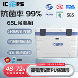 ICERS艾森斯65L专业级PU保热保温箱疫苗试剂冷链箱医用药品生物冷藏箱