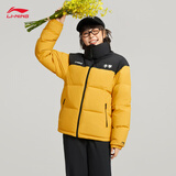 李宁火锅羽绒 新春丨男女同款防泼水防风宽松鸭绒短羽绒服AYMV431