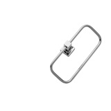 TOTO卫浴 毛巾环毛巾架卫生间浴室置物架五金挂件YTT406C/YTT408C(11) YTT408C【方形毛巾环】