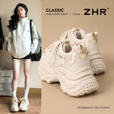 ZHR则则厚底老爹鞋女2026新款内增高女鞋春秋轻便运动鞋女小个子增高鞋女