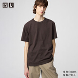 优衣库合作款男女装正肩大师T圆领T恤短袖棉质休闲475356 475356/39棕黑色 S
