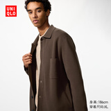 优衣库男装女装罗纹衬衫式针织开衫毛衣毛衫外套通勤25新款478550 37 栗色 XL /180/108B