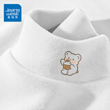 真维斯（Jeanswest）德绒打底衫女装秋冬季长袖t恤上衣服加绒保暖加厚内搭半高领秋衣 白色 小小熊蛋糕_K_左领角 S