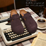 ENBO软木拖鞋女舒适包头拖鞋勃肯鞋女士拖鞋情侣款 咖色 37