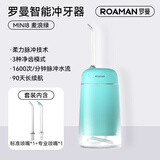 罗曼（ROAMAN）冲牙器水牙线便携式洗牙器正畸适用电动冲洗器声波洁牙器牙齿冲洗器礼盒装mini8中秋国庆节礼物 mini8标准版【麦浪绿】 2支喷头