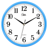 康巴丝（Compas）挂钟客厅2025款简约办公日历钟表石英钟表挂墙时钟 c2246蓝色直径28cm