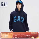 Gap男女装春秋LOGO美式复古连帽法式圈织软卫衣892186 海军蓝 170/92A(M)亚洲尺码