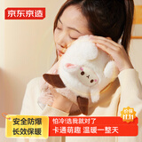 京东京造 盹盹羊PVC热水袋 注水防爆暖水袋可插手暖手热敷暖手神器1L