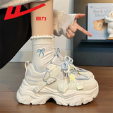 回力女鞋老爹鞋女爆款2025秋冬新款厚底增高小白鞋百搭休闲软底运动鞋