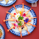 参宝中式复古青花瓷碗釉下彩陶瓷碗吃饭碗家用汤面碗饭盘高档餐具套装 6英寸圆形平盘【凉菜骨碟/单个装】