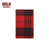 无印良品（MUJI） 羊毛披巾 围巾 围脖冬季 保暖披肩 围巾 红色格纹120×200cm