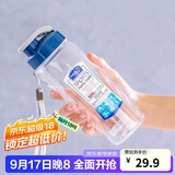 乐扣乐扣（LOCK&LOCK）夏季塑料水杯户外便携式提绳运动水杯手提式塑料壶500ML透明