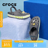 crocs卡骆驰洞洞鞋贝雅卡骆班轻便耐磨一脚蹬休闲鞋|205089 石板灰/青柠绿-0GX 45 (290mm)