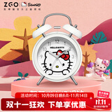 正港（ZGO）xHelloKitty儿童闹钟学生女孩床头夜光小闹钟懒人起床专用090白色