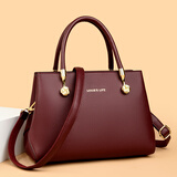 路易生活 LOUIS'S LIFE妈妈包中年女士女神节手提斜挎两用轻便耐磨日常送妈妈送老婆礼物 酒红