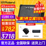 罗兰（Roland）音箱音响CUBE STREET EX吉他弹唱户外直播内录便携路演舞台演出 EX音箱+罗兰原装电池+拉杆音箱包