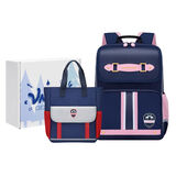 第九城堡礼盒书包小学生男孩护脊儿童书包1-3-6年级英伦风女生减负背包