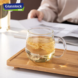Glasslock玻璃杯水杯高硼硅玻璃耐冷耐热泡茶杯带把手防烫透明咖啡杯500ml